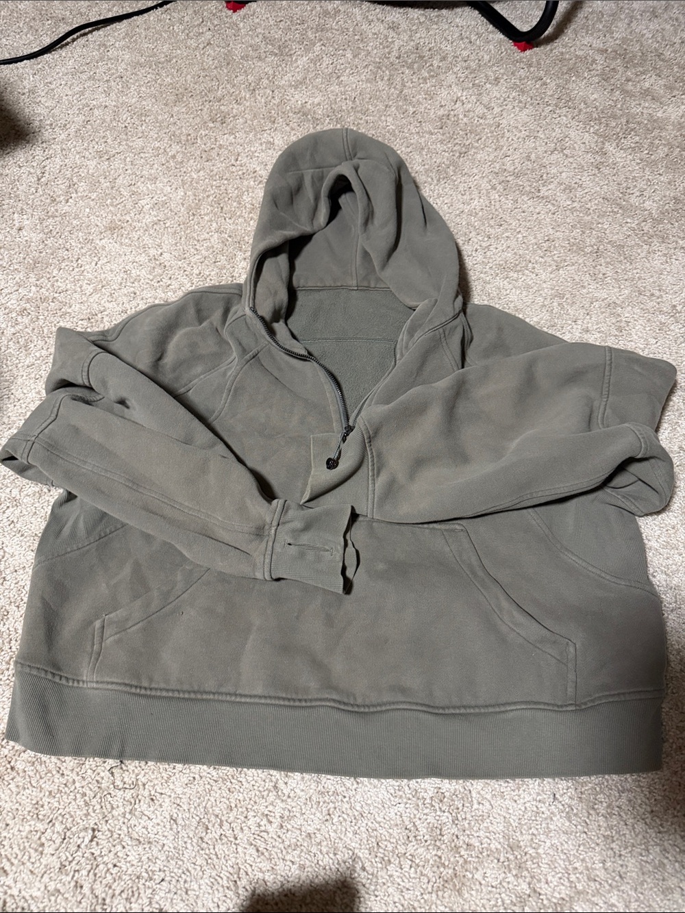 Lululemon oversized cropped scuba 1/4 zip